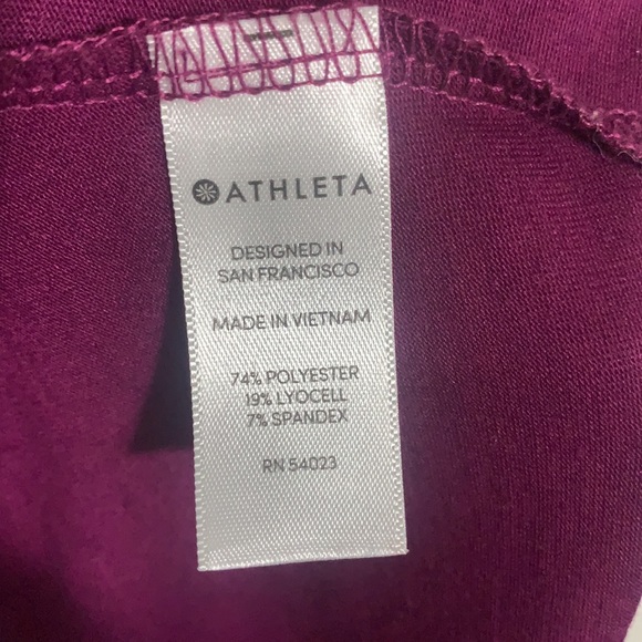 Athleta Magenta Tie Back Long Sleeve Top - Picture 5 of 5